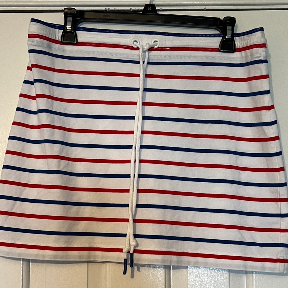 Vineyard Vines A-Line Skirt with Red, Blue, and White Stripes